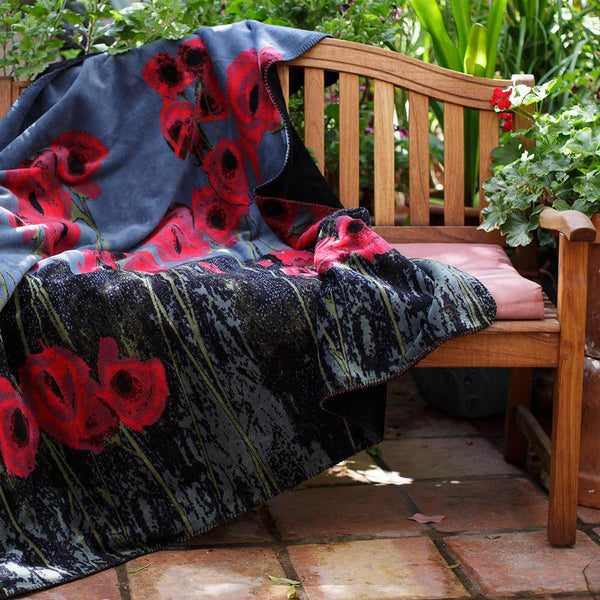 Poppies Denali Blanket - Unique Linens Online