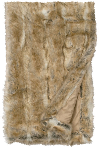 Canadian Stone Fox Fur Throw Wooded River - Unique Linens Online