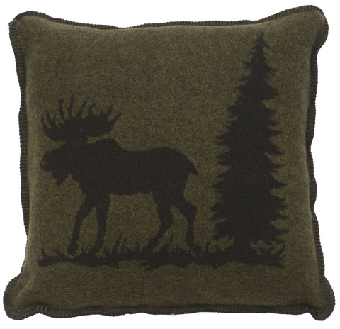 Moose 1 Pillow Wooded River - Unique Linens Online