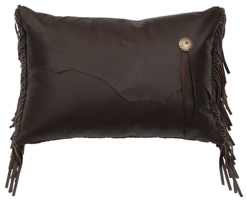 Leather Pillows Wooded River WD80259 - Unique Linens Online