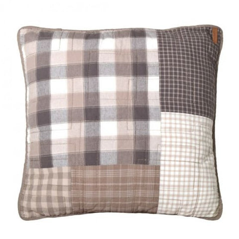 Smoky Square Quilted Pillow - Unique Linens Online