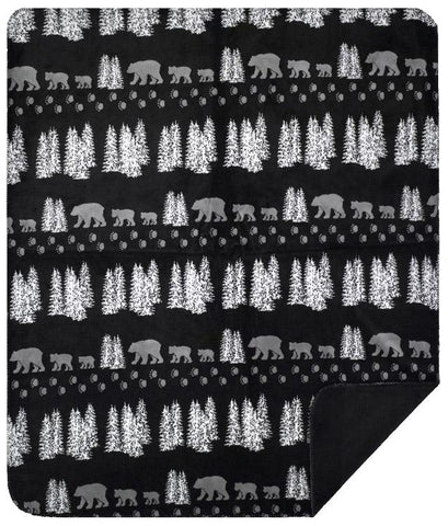 Black Denali Bear Denali Blanket - Unique Linens Online