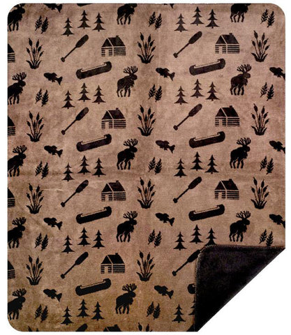 Taupe Camp Denali Blanket - Unique Linens Online