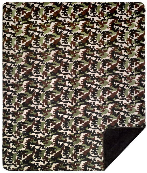 Camouflage Dark Chocolate Denali Blanket - Unique Linens Online
