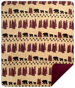 Wheat Denali Bear Denali Blanket - Unique Linens Online