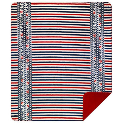 Captain's Stripes Denali Blanket - Unique Linens Online