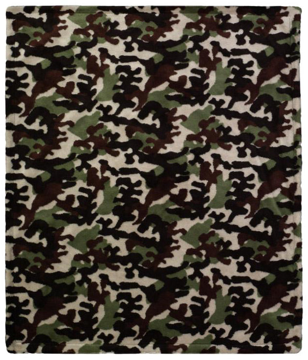 Camouflage Dark Chocolate Denali Baby Blanket - Unique Linens Online