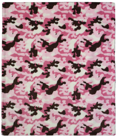 Camouflage Soft Pink Denali Baby Blanket - Unique Linens Online
