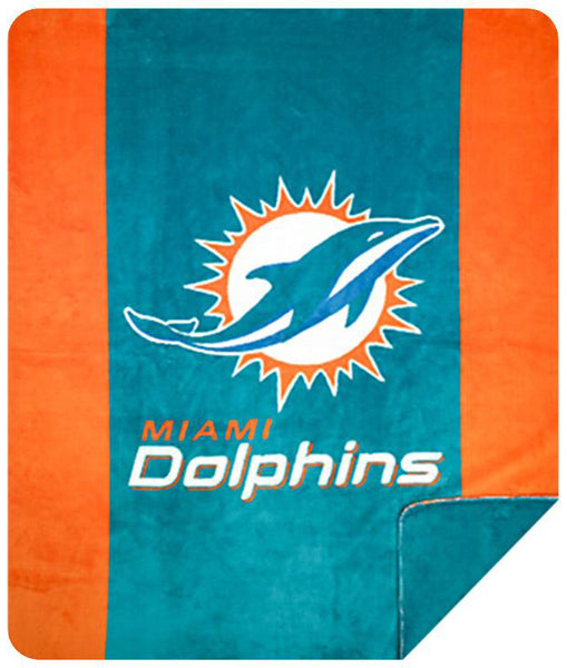 Miami Dolphins NFL Denali Throw Blanket - Unique Linens Online