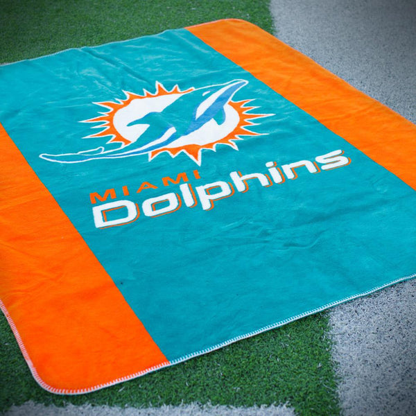 Miami Dolphins NFL Denali Throw Blanket - Unique Linens Online