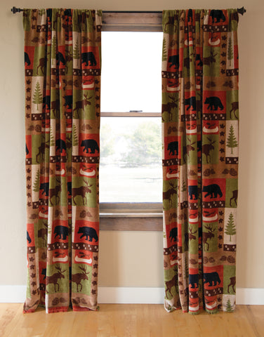 Patchwork Lodge Curtain Set Carstens - Unique Linens Online