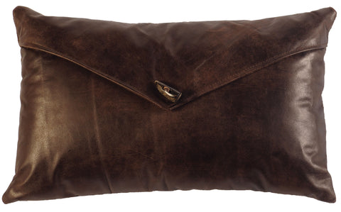Leather Envelope Pillow Wooded River WD1480 - Unique Linens Online