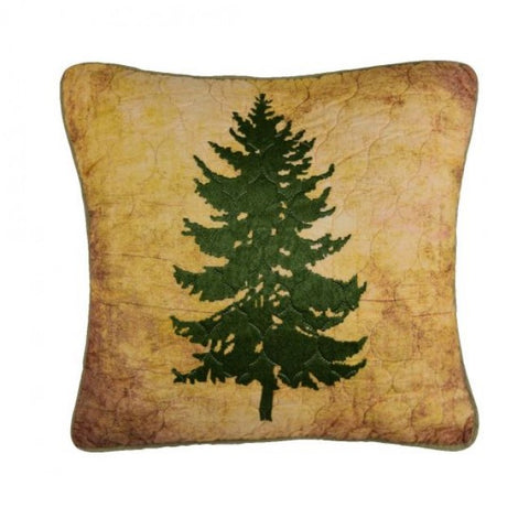 Wood Patch Tree Pillow - Unique Linens Online