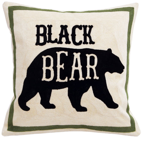 Bear Chain Stitch Pillow Carstens - Unique Linens Online