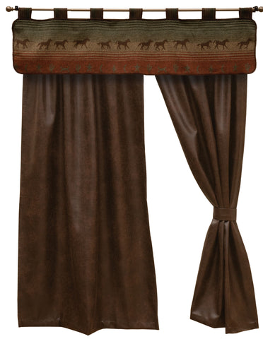 Mustang Canyon II Drape Sets Wooded River - Unique Linens Online
