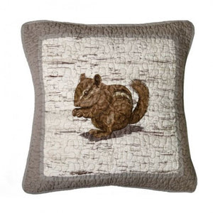 Birch Forest Chipmunk Pillow - Unique Linens Online