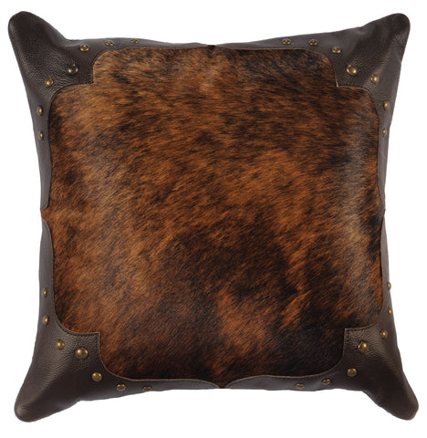 Leather Pillow Wooded River WD1498 - Unique Linens Online