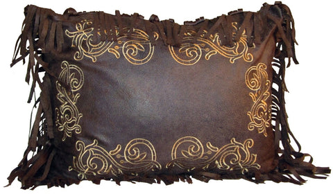 Embroidered Scroll Pillow Carstens - Unique Linens Online