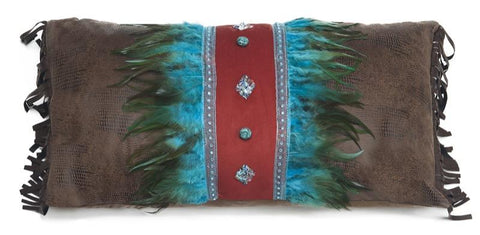 Mojave Sunset Turquoise Diamonds Pillow Carstens - Unique Linens Online