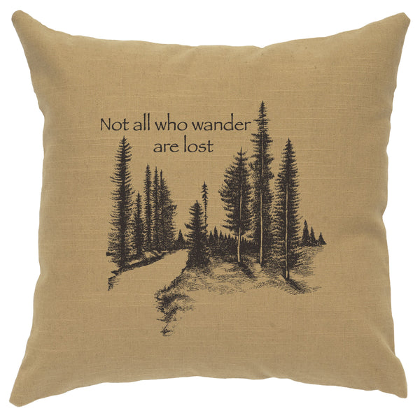 Wander Decorative Linen Pillow Wooded River - Unique Linens Online