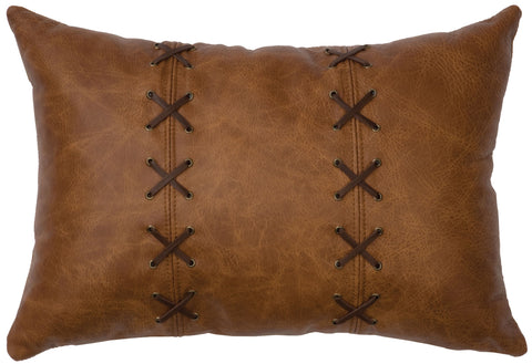 Leather Pillow Wooded River WD80245 - Unique Linens Online