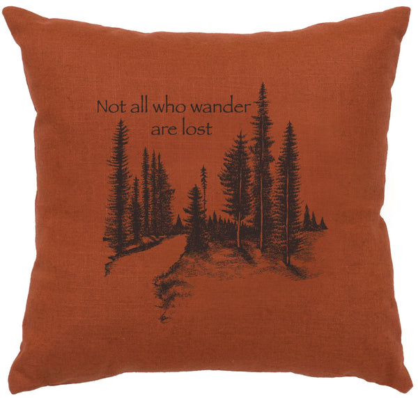 Wander Decorative Linen Pillow Wooded River - Unique Linens Online