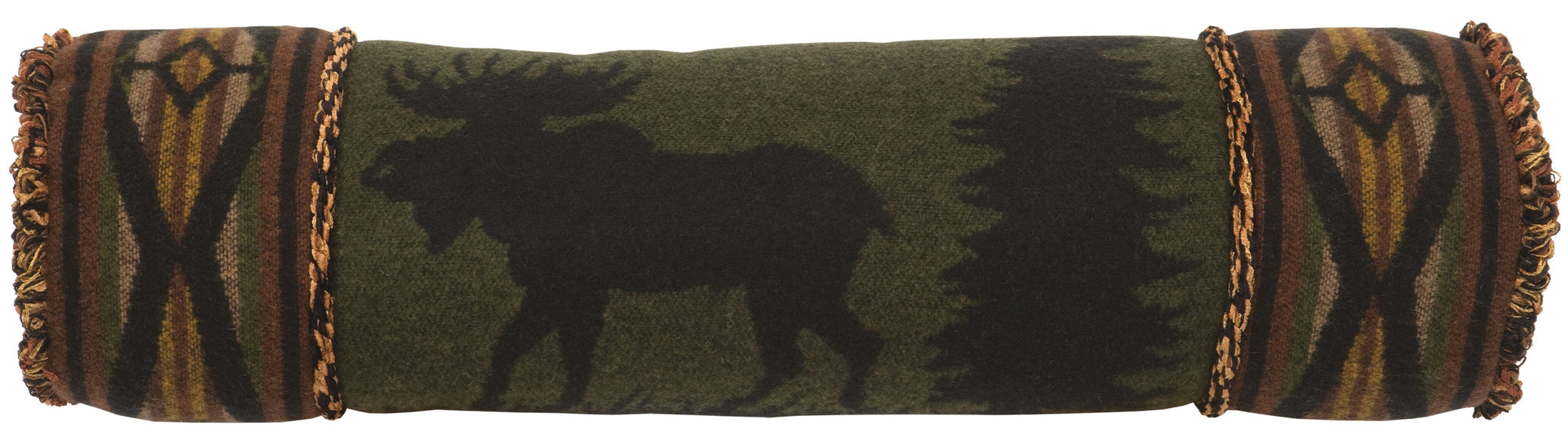 Moose 1 Neckroll Pillow Wooded River - Unique Linens Online