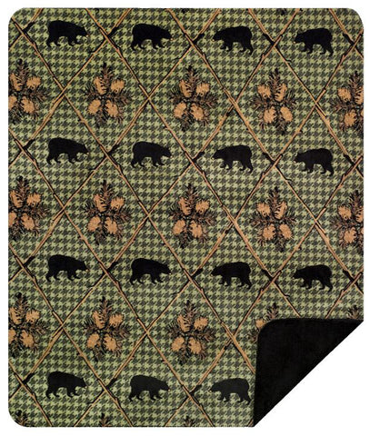 Pine Cone Bears Denali Blanket - Unique Linens Online