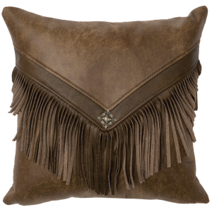 Cascada Faux Leather Pillow Wooded River - Unique Linens Online