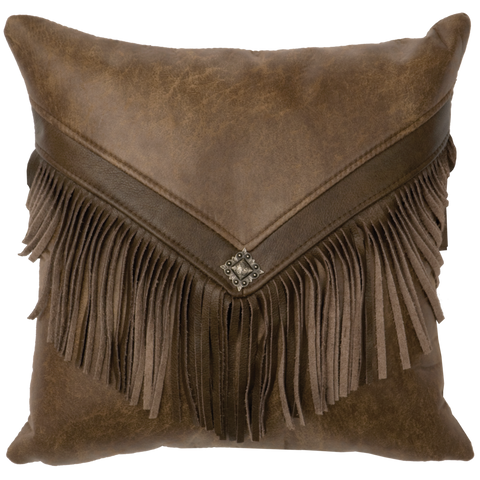 Cascada Faux Leather Pillow Wooded River - Unique Linens Online