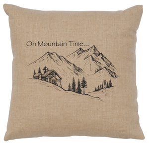 Mountain Time Decorative Linen Pillow Wooded River - Unique Linens Online