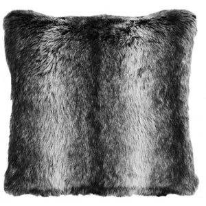 Black Wolf Faux Fur Pillow Carstens - Unique Linens Online