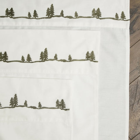 Embroidered Pine Sheets Carstens - Unique Linens Online
