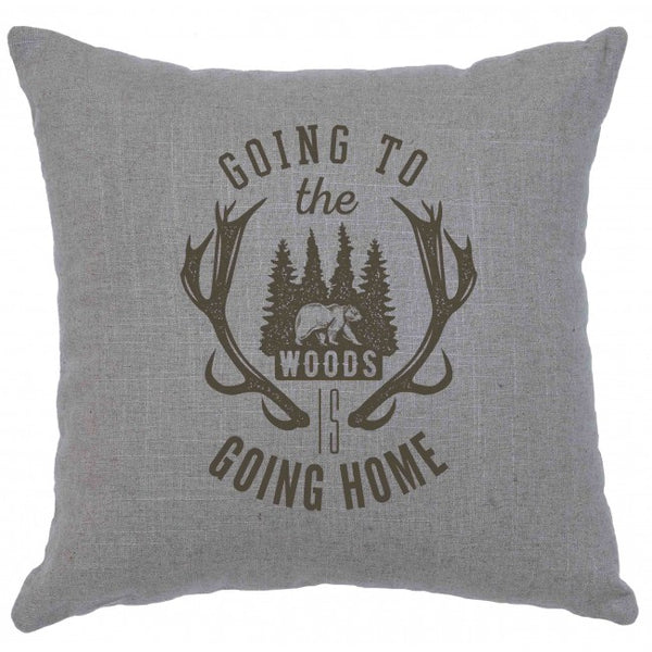 Going to the Woods Pillow Wooded River - Unique Linens Online