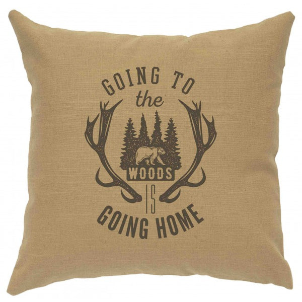 Going to the Woods Pillow Wooded River - Unique Linens Online