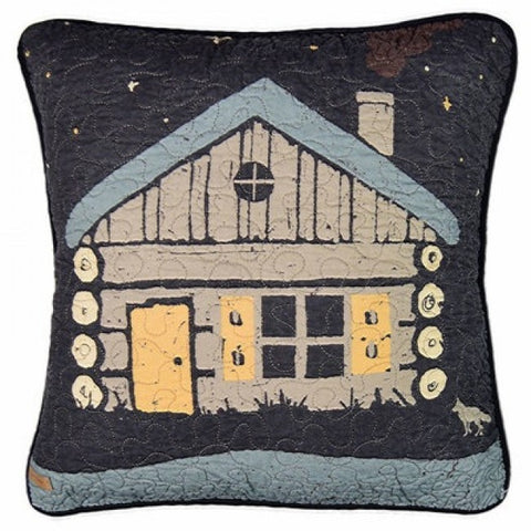 Moonlit Cabin Pillow - Unique Linens Online