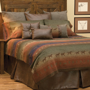 Mustang Canyon II Bedspread Wooded River - Unique Linens Online