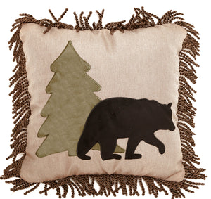 Bear and Tree pillow Carstens - Unique Linens Online