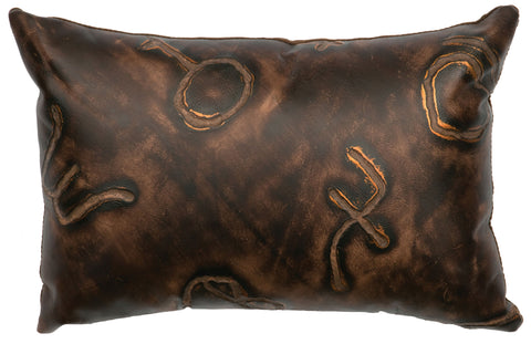 Leather Pillow Wooded River WD80201 - Unique Linens Online